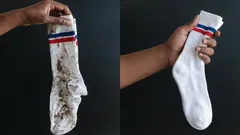 Dodaj 4 łyżki na 3 litry wody, a nawet twoje najstarsze skarpetki będą bielsze niż śnieg.